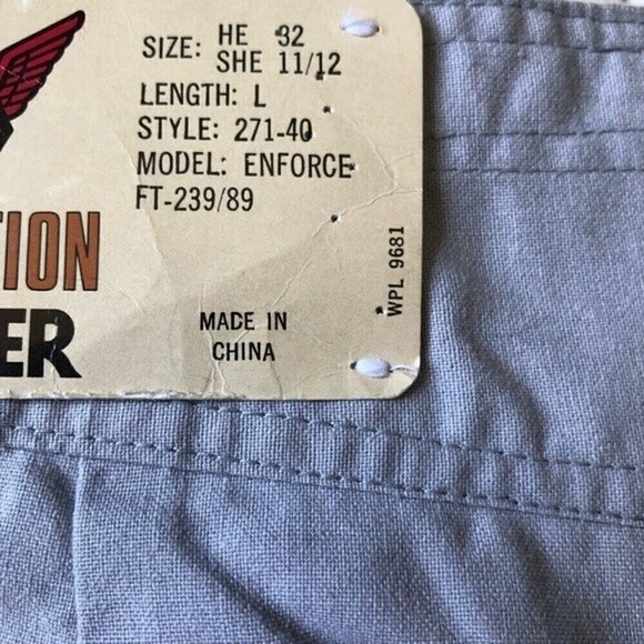 80s Deadstock Expedition Cotler Cargo Pants Light Gray Unisex Enforce 31x32 - Picture 11 of 16